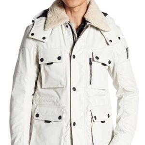 Belstaff Montfield Shearling Trim Coat